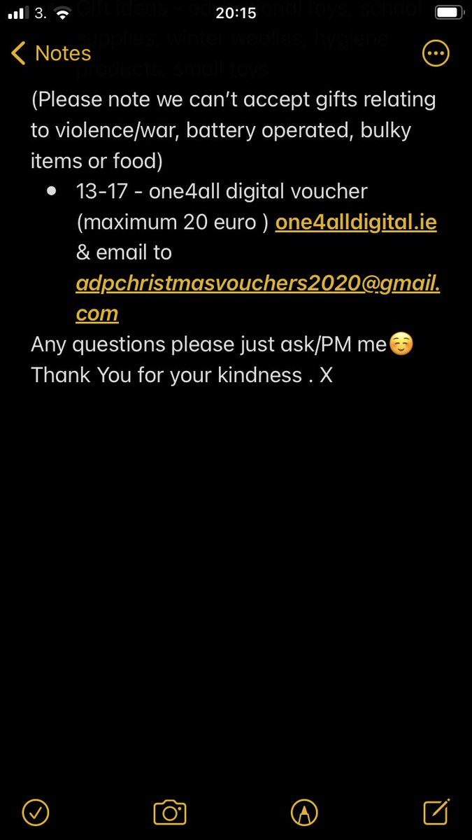 CiaraDonnelly4's tweet photo. Please donate if you can &amp; help spread some joy this Christmas to the 3000 children living in Direct Provision 💫 
Equality is the alternative to direct provision 💛
#abolishdirectprovision https://t.co/VnMIkbynv5
