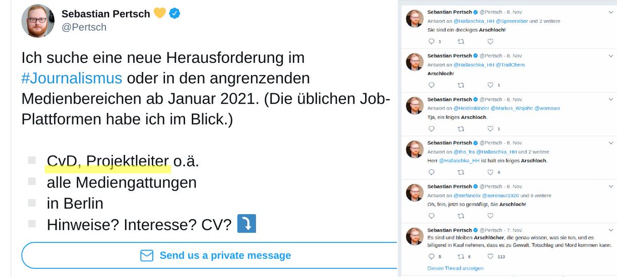 Aarefrank's tweet photo. @Biefell @jacob_ocaj @DietherAst @Pertsch @_donalphonso @welt @Hallaschka_HH @stagerbn @FranKee_HH @stefanolix @ExGruene @piperverlag „Nun, ich denke, mit MEINEN „people skills“ sollte eine Führungsposition schon drin sei...“ – „Wir melden uns.“
(ich falls gleich vom Tisch vor Lachen...)
#Sebastian #Pertsch 🤪😄😁😆😆😅😂🤣😍🤡 https://t.co/XLTn1Zn2FL