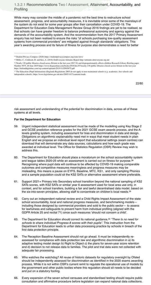 defenddigitalme's tweet photo. @MrJerritHistory @missdcox Spot on — England has normalised an abnormal level of datafication of school children. In the words of its author, @bennewmark “Target grades in their current form are a dangerous nonsense.” https://t.co/CdjA2m6cSD See our #StateOfData2020 report recommendations. Comment welcome. https://t.co/peif1qVWez