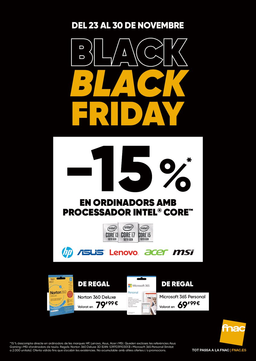 🎉📌 Aquestes són només algunes de les #ofertes i #promocions que podeu trobar a les botigues #Fnac durant la setmana del 23 al 29 de Novembre! 🕹️🎬💻🔎📱

👉 Consulta condicions i altres ofertes al nostre web ow.ly/XtIA50CqeAj