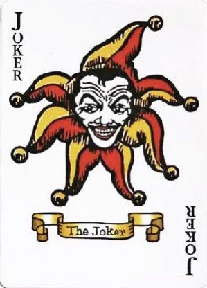 Joker calling cards. 