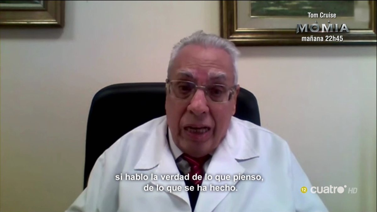 navedelmisterio's tweet photo. "Me despellejarían si hablo la verdad de lo que pienso, de lo que se ha hecho..." Dr. Luis Frontela #CuartoMilenio https://t.co/p79uMtlwEQ