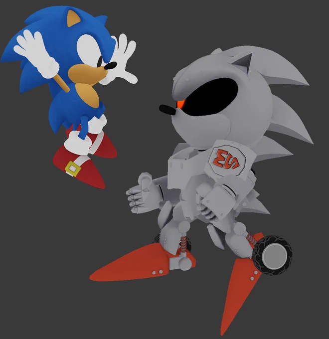 Robo Sonic from Sonic 2 Model W.I.P pictures 