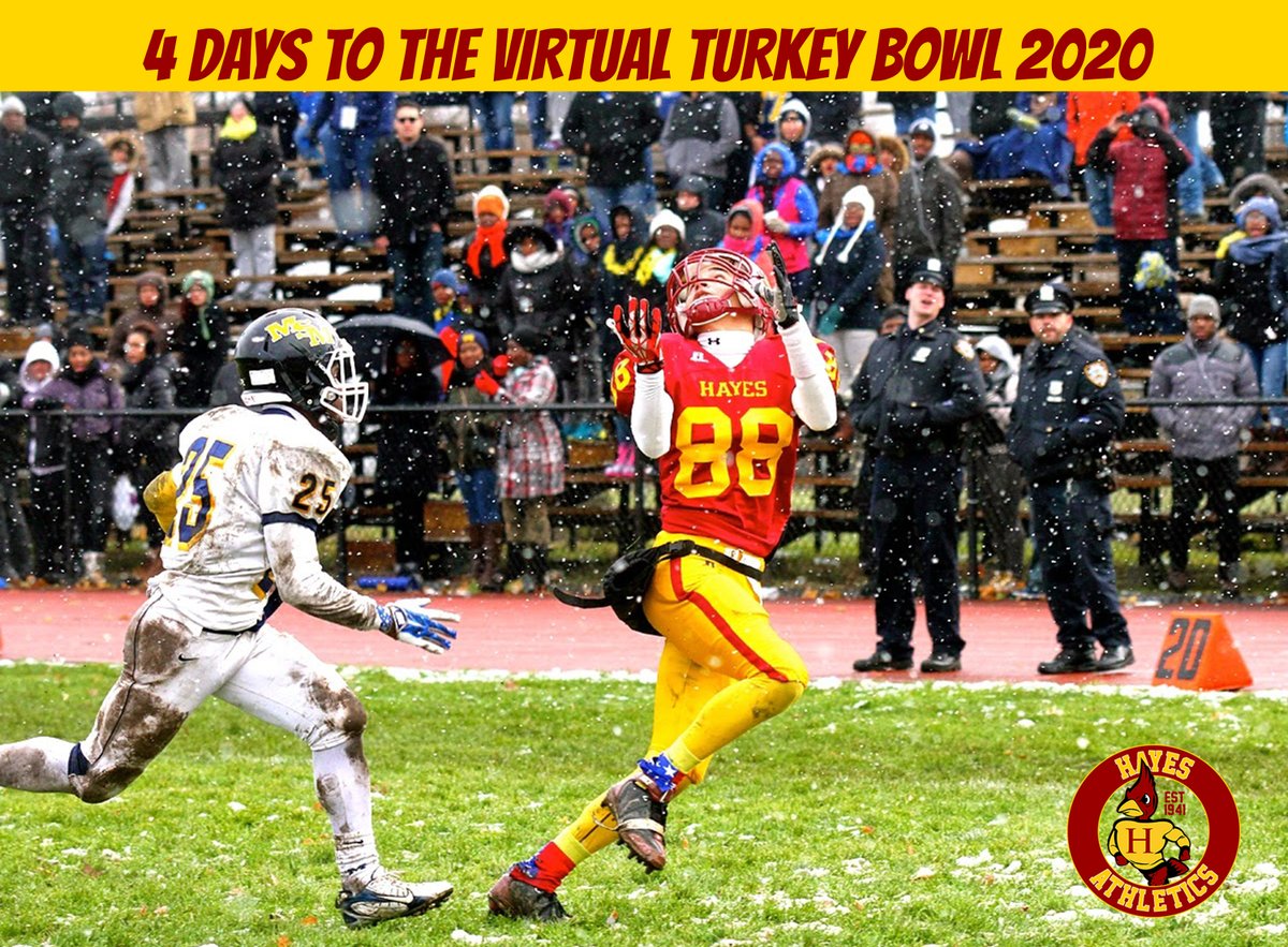 CardinalHayes's tweet photo. THE VIRTUAL TURKEY BOWL WILL TAKE PLACE IN 4 DAYS!
In 2014, during the 72nd Annual Turkey-Bowl, The Cardinals battled The Mount in the snow! 
Hayesmen do you remember the score?

Up Hayes &amp; All Its Loyal Men!

#turkeybowl #hayesfootball #mountfootball 
#Thanksgiving2020 https://t.co/wqU8KozYpJ