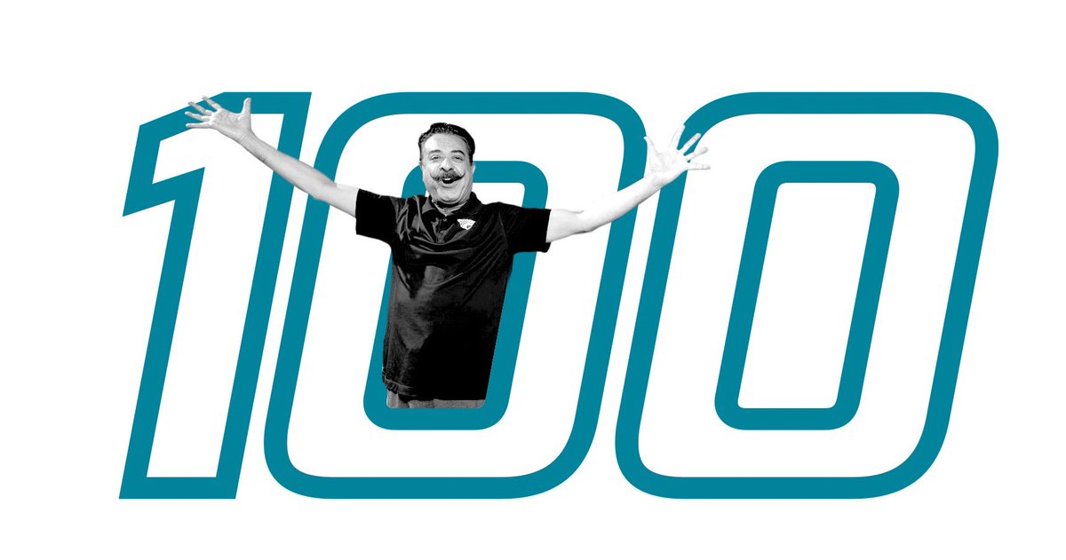 Please join me in Congratulating Shad Khan as he picks up his 100th loss as “owner” of the <a href="/Jaguars/">Jacksonville Jaguars</a>. He becomes the second fastest owner all time to 100 losses. #RaceTo100 #FTMLS