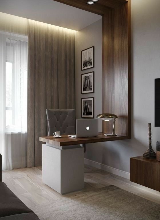 DalahStudio's tweet image. مكاتب بتصميم متصل مع تصميم الأسقف 😍