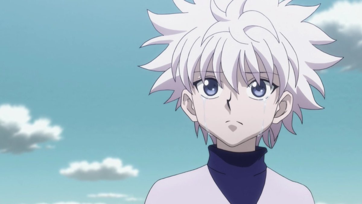 something killua can yet apply to himself. he sees himself as someone who gives up when it truly matters, which also leads us to the next scene the track is used in. after their promise to get stronger to rescue kite, they face knuckle and shoot which ends in a bitter defeat.