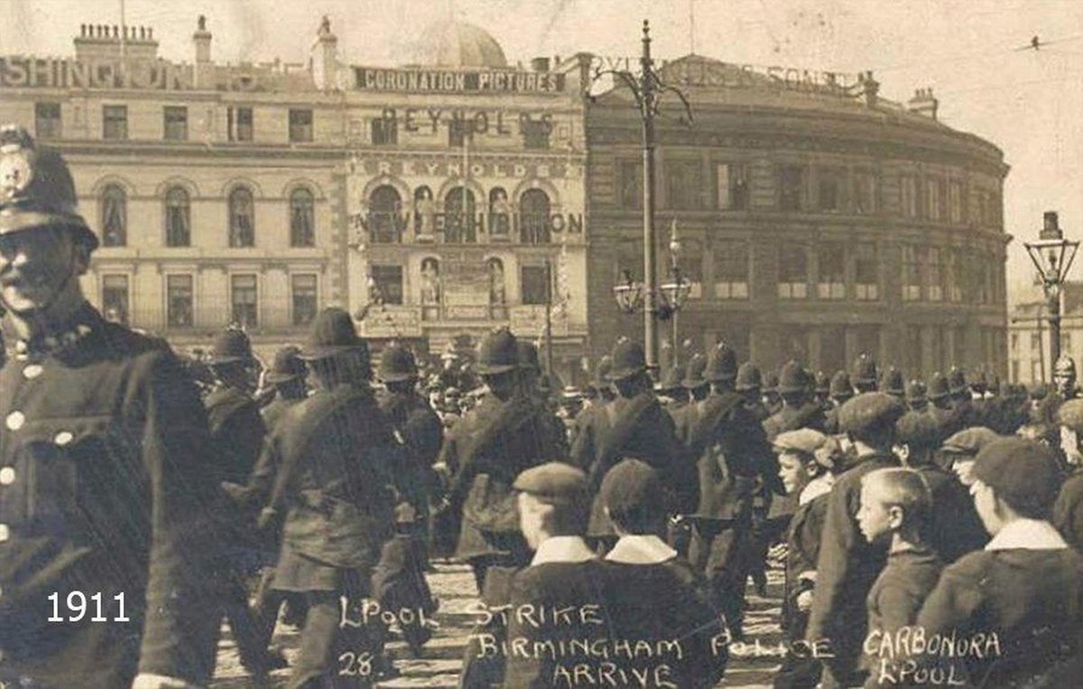 IslaBroadwell's tweet image. Liverpool Police Strike 1911. Does anyone recognise the buildings/street?