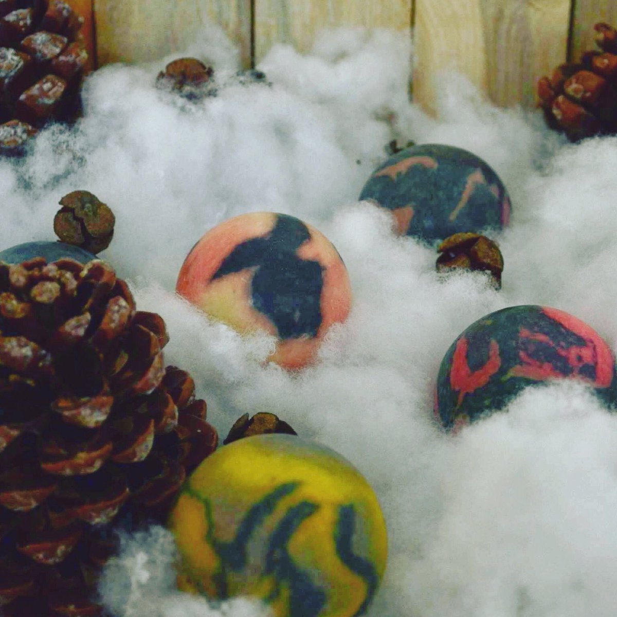 JouriSoap's tweet photo. The power of elements 🌏🔥🌊 they are ready for Christmas , aren’t you ? 
#ShareTheLove #helpothers #traditionalart #LebanonIndependenceDay https://t.co/WkZMfecaM2