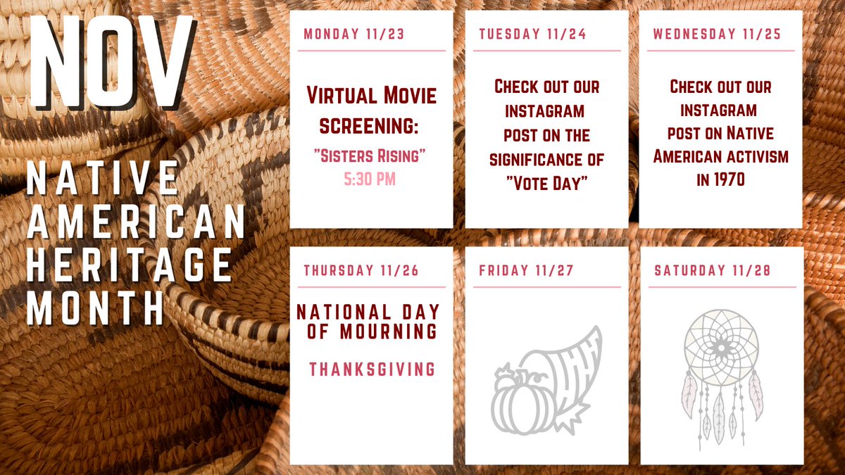 November is Native American Heritage Month. The month is a time to celebrate rich and diverse cultures, traditions, and histories and to acknowledge the important contributions of Native people. Check out our upcoming events. mic.dixie.edu/native-america…