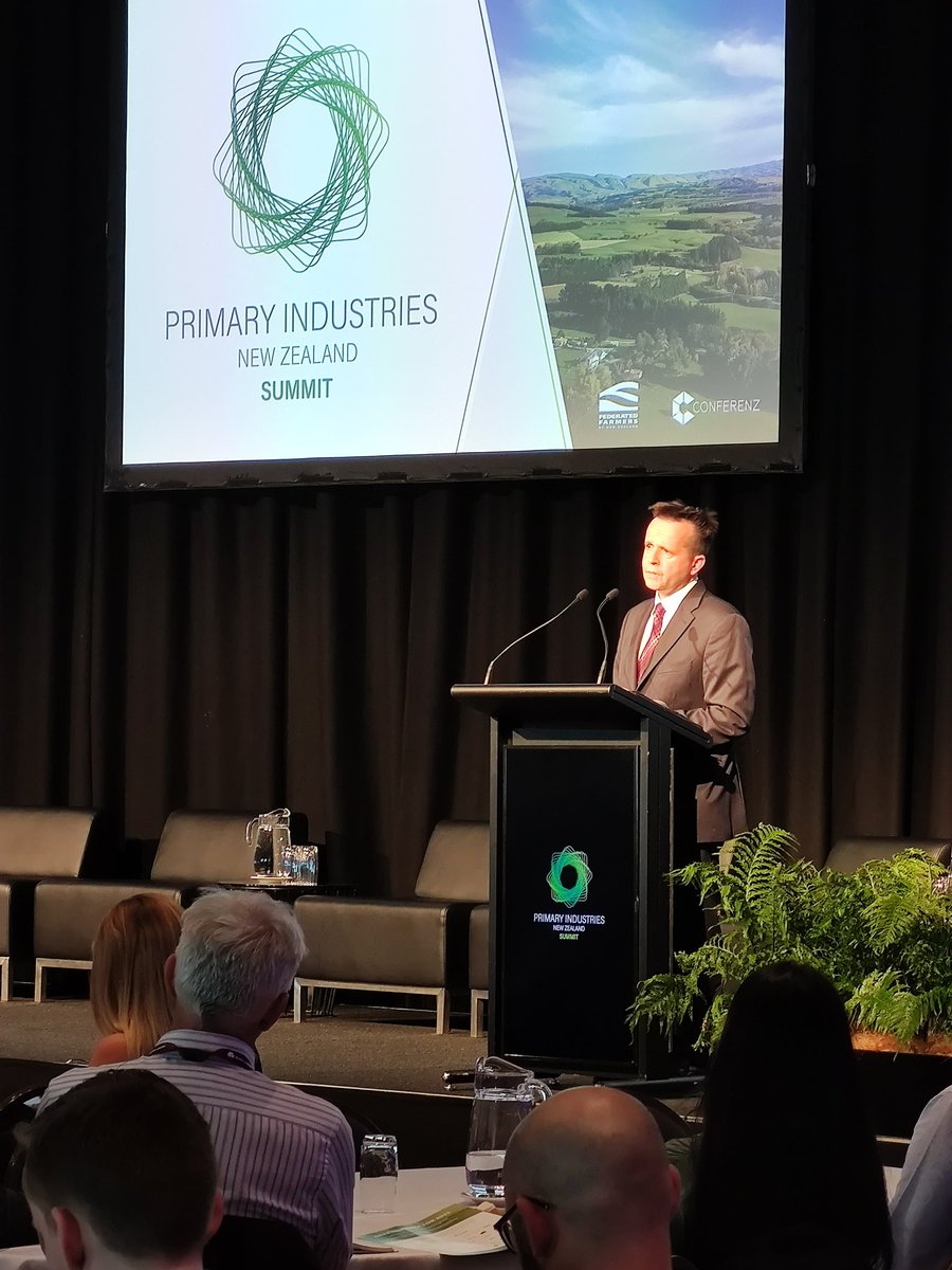 Our chief trade negotiator <a href="/VangelisVNZ/">Vangelis Vitalis</a> tells it like it is in the uncertain world of global trade at #PINZ2020 "you are the ones who face the biggest barriers". <a href="/FedFarmers/">Federated Farmers</a>