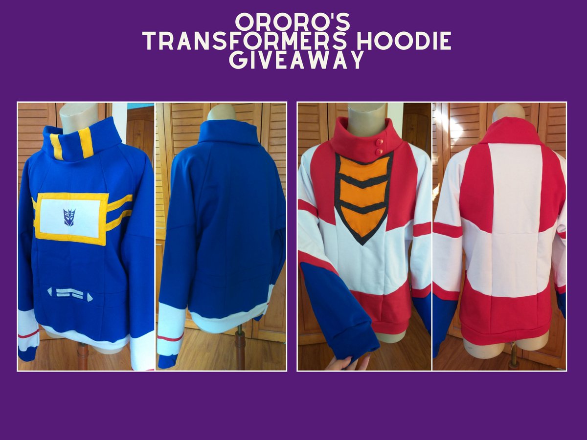 ★TRANSFORMERS HOODIES GIVE AWAY★

My first giveaway and the steps to participate are simple:

★You have to follow me
★RT &amp; Like
★Comment which of the two designs you would like to win.

I will be giving away 2 Hoodies: Starscream and Soundwave!

★Open until December 20th★