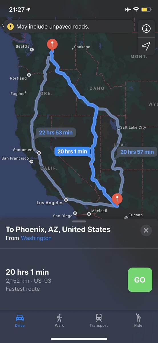 So they just drove down to Arizona in an afternoon huh
