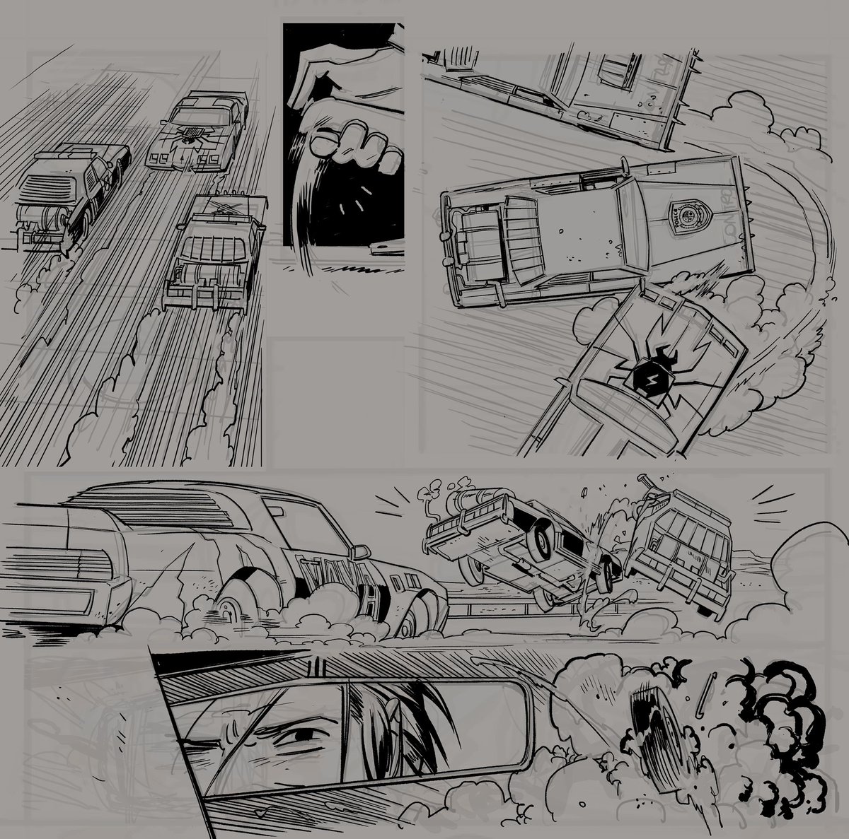 Digital #inks over digital #pencils from issue #2 of #Killjoys 