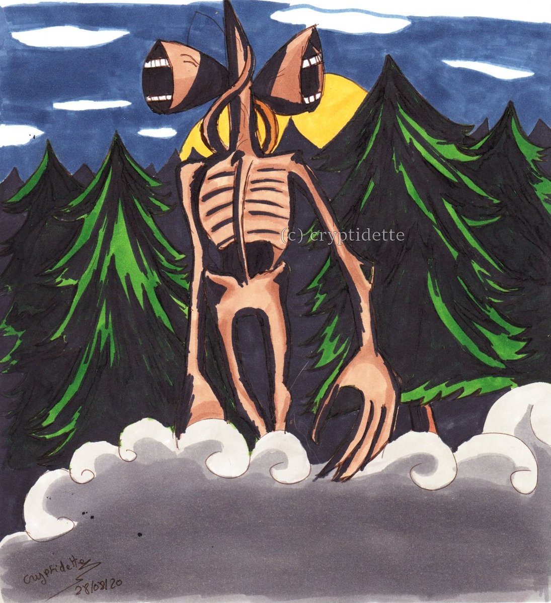 cryptidette's tweet photo. @aerohail Hi,

Thanks for the help :)
I'm Cryptidette, a artist doing mainly horror stuff but not only that https://t.co/yC5XSCJFkd