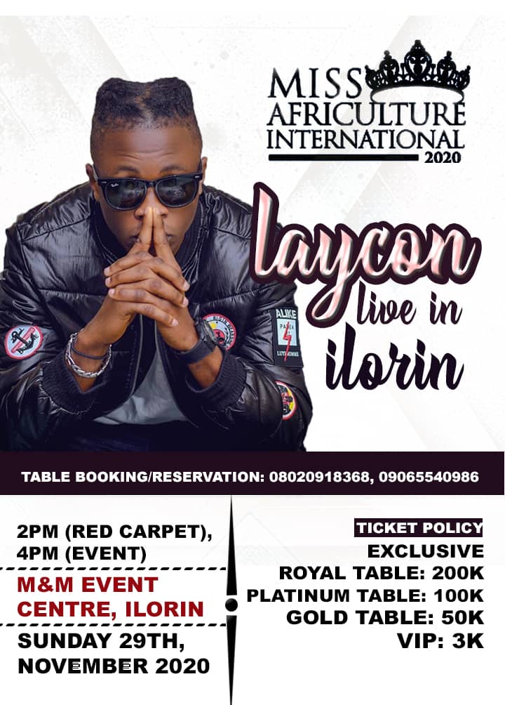 Iconic_Posh's tweet photo. Incase you were not aware, Laycon will be live in Ilorin next Sunday,29th of November for #LayconXMissAfricultureInIlorin and my brand has been confirmed
Wahala for who no go see Laycon o
@itsLaycon no vex if I jump on you abeg ππππ #LayconXHipHopChallenge https://t.co/7PIoEHpZk3