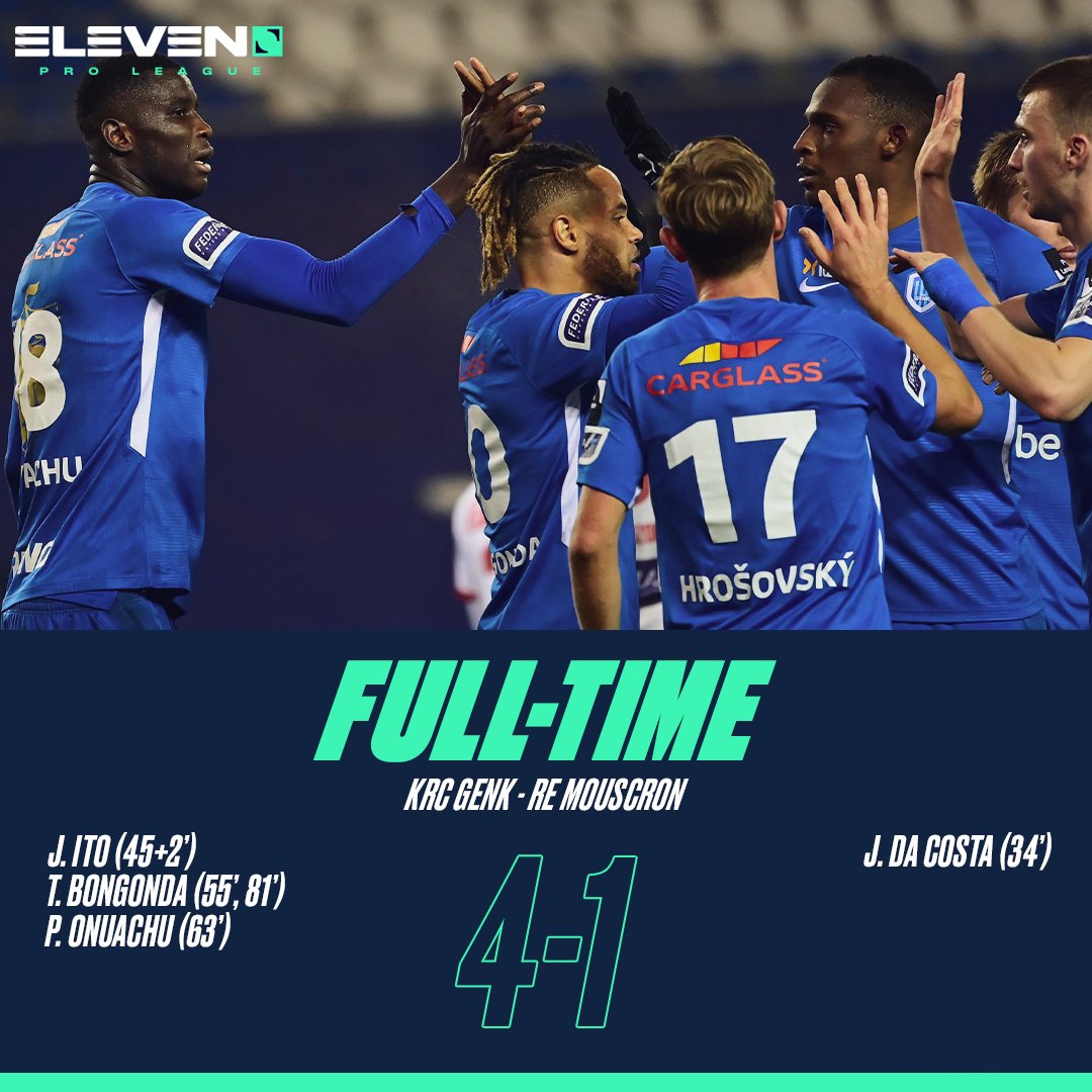 DAZN_BEFR's tweet photo. FT | John van den Brom remporte son premier match à la tête du @KRCGenkofficial ! 🤍💙

#GNKMOU https://t.co/wl36ad5qJi