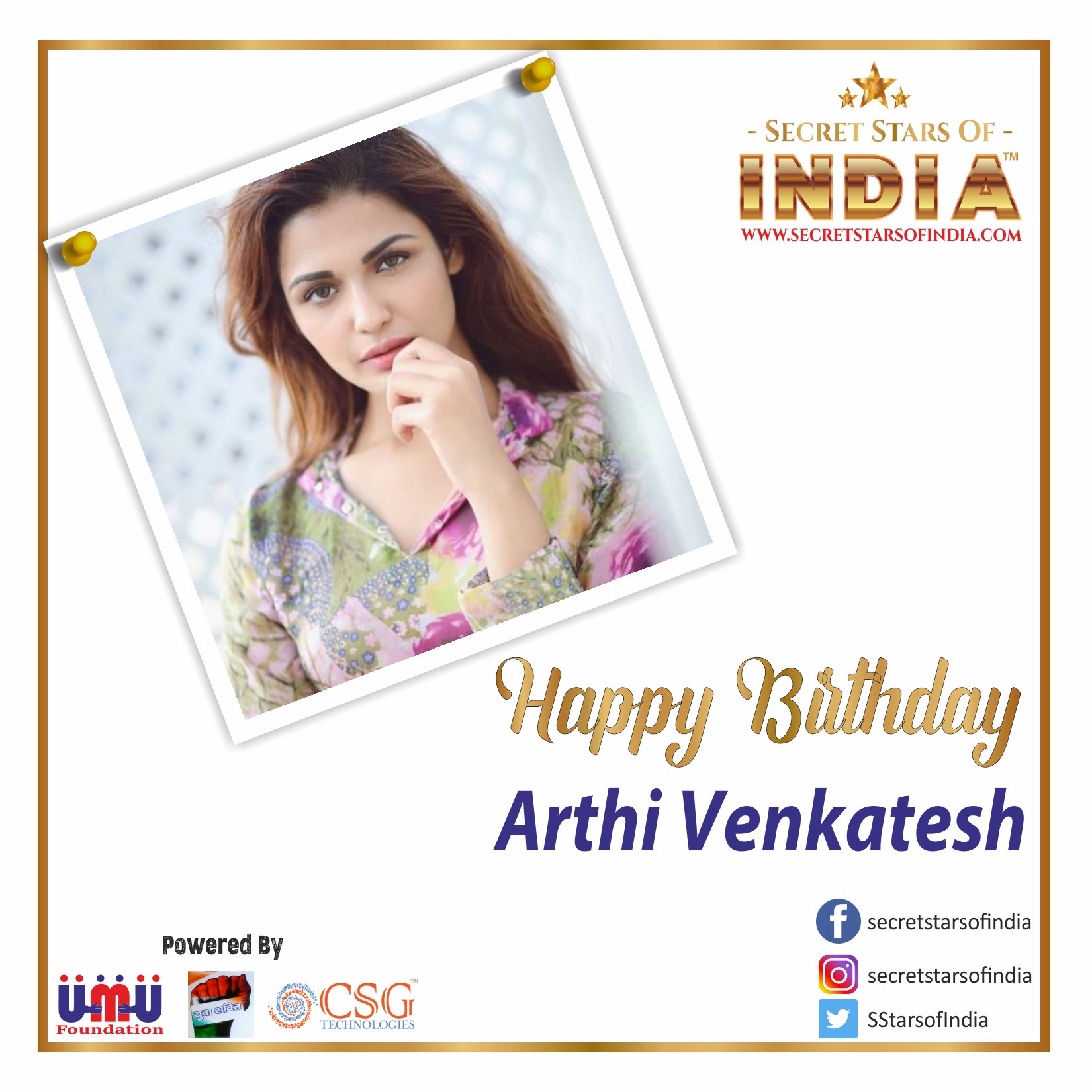 secretstars Happy Birthday Arthi Venkatesh From Secret  Stars of India #arthivenkatesh #arthi #hbdarthivenkatesh #hbdarthi  #happybirthdayarthivenkatesh #happybirthdayarthi #HappyBirthday  #mahendersaluja #secretstarsofindia #secretstars ...