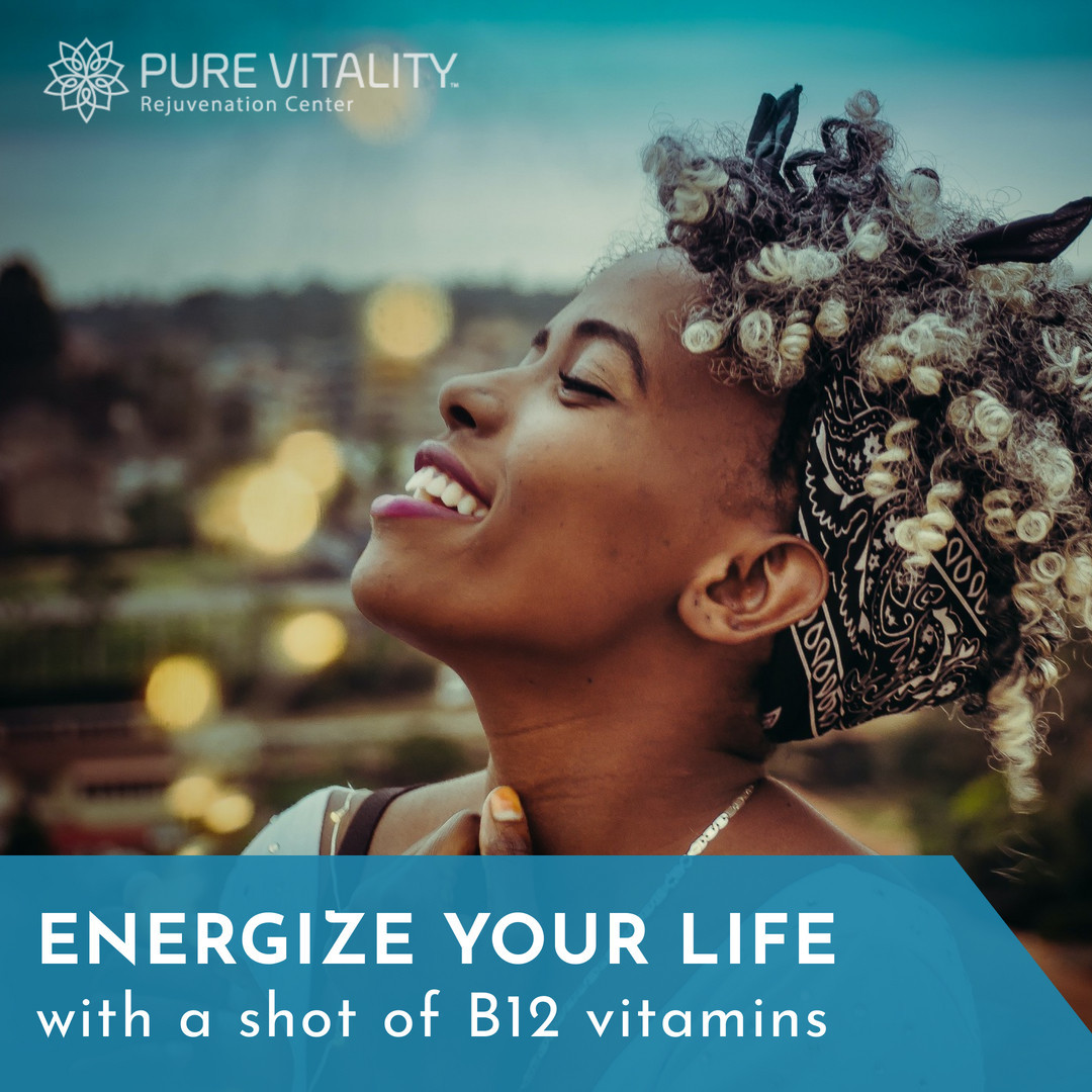 PurelyVital's tweet photo. After a B12 injection, people often tell us “I just feel more like myself!” 🙌
B12 has been shown to improve cognition, biorhythms, and metabolism. 

Book a session and see how you feel ✨

🌐 https://t.co/wJH8vCDmLz
📞 310-820-7925
✉️ contactus@purevitalitycenter.com https://t.co/YcIndqMqFp