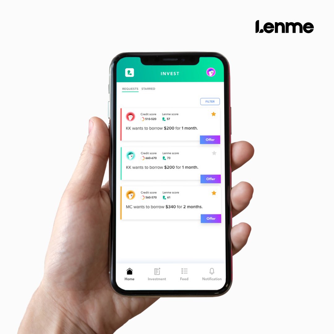 lenmeapp's tweet photo. Investors, when looking at your investment feed “Star” request which loans you are thinking of making an offer to! ⭐️ 👈🏼 #lenmeapp #investing #fintech https://t.co/Ym3emSlBZv