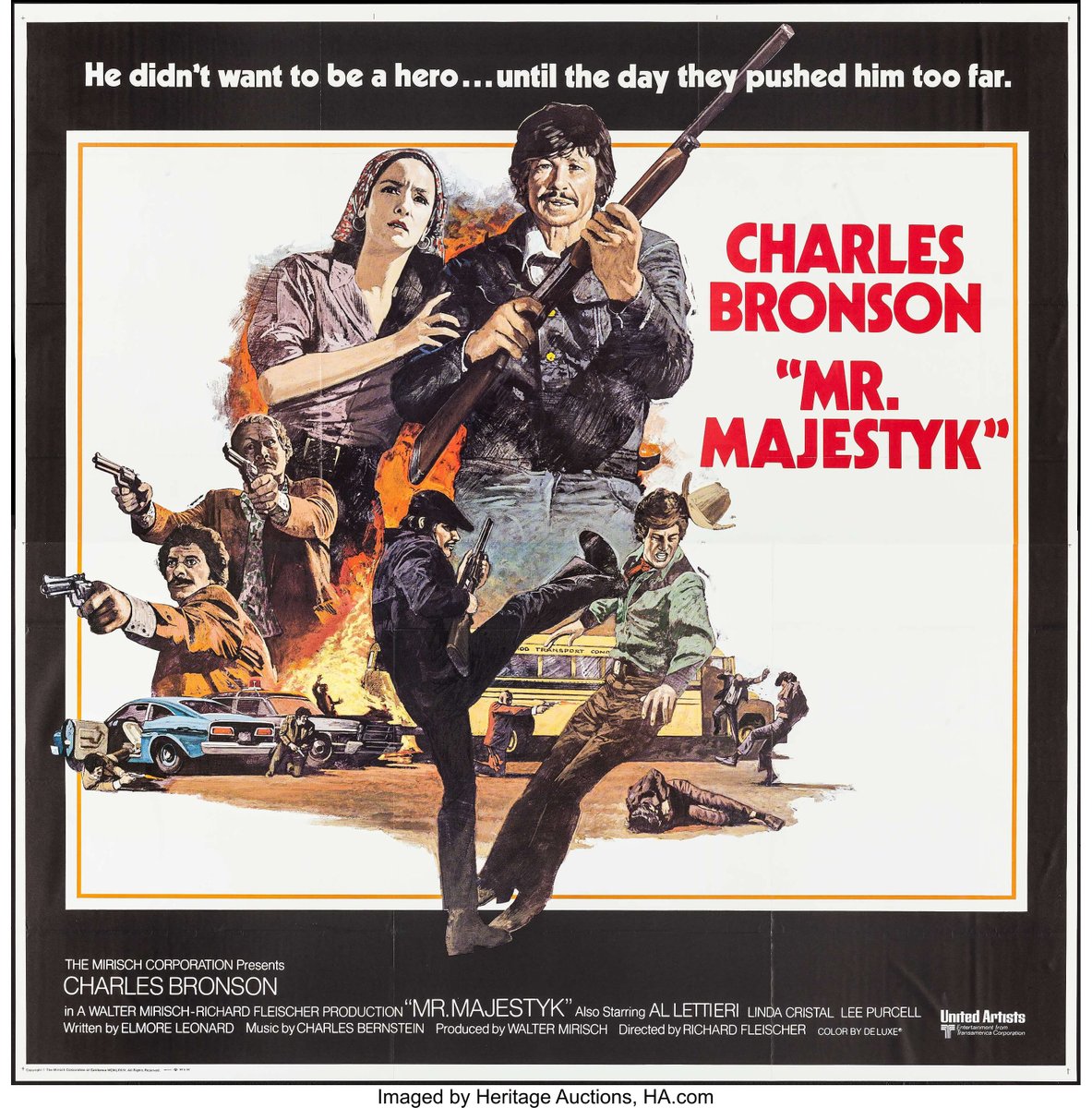 JPFlixZone's tweet photo. Richard Fleischer's terrific #action film Mr. Majestyk in arguably Bronson's best #film of the #70s, with the great Al Lettieri : https://t.co/MmRwNyunZy

#american #drama #crime #gangster #hitman #movie #Review  #raw #cinema #watermelon #ford #truck #car #stunt #badass #hero https://t.co/gTgSHNFXY2