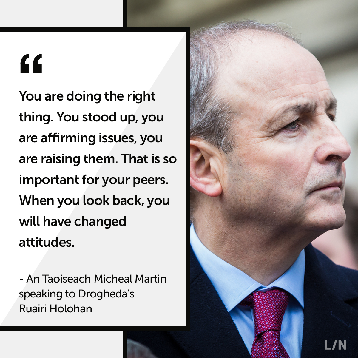 WORLD CHILDREN'S DAY / #Drogheda teen Ruairi Holohan spoke to An Taoiseach <a href="/MichealMartinTD/">Micheál Martin</a> on Friday about more LGBTQ+ education in schools and much more. <a href="/unicefireland/">UNICEF Ireland</a>