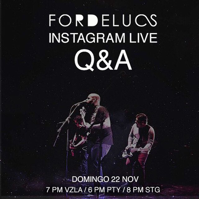 Hoy ! Instagram Live Q&amp;A ! 
7 pm VZLA /  6 pm PTY / 8 pm STG