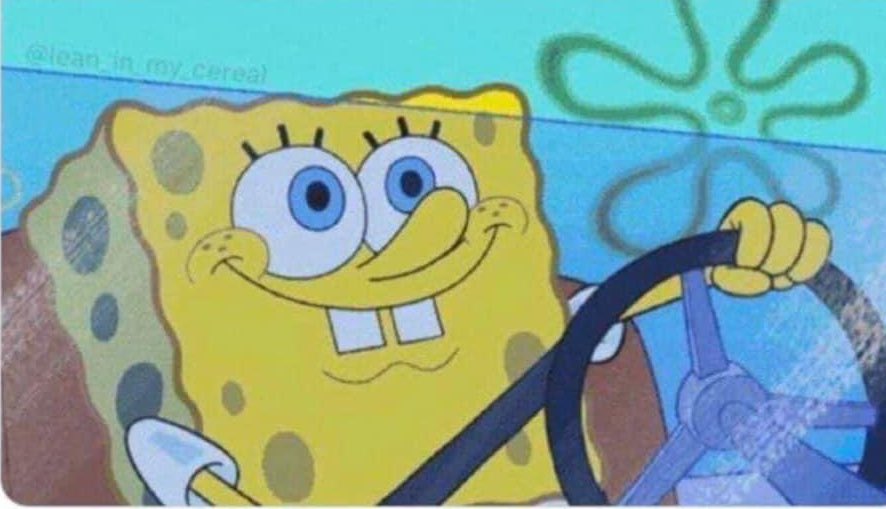 Yo bien feliz manejando con la licencia de Dios.