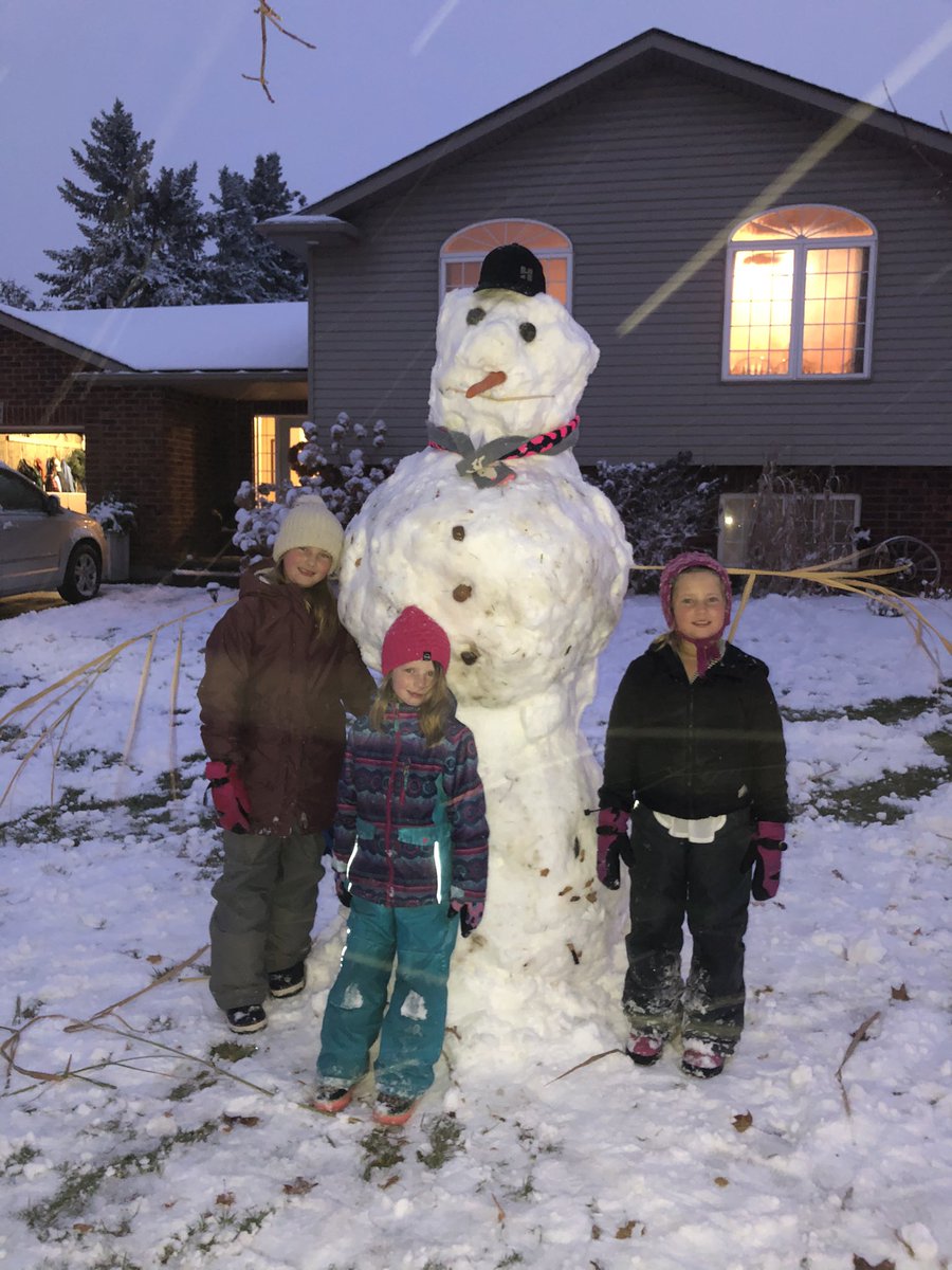Great night for building a snowman with the family ☃️