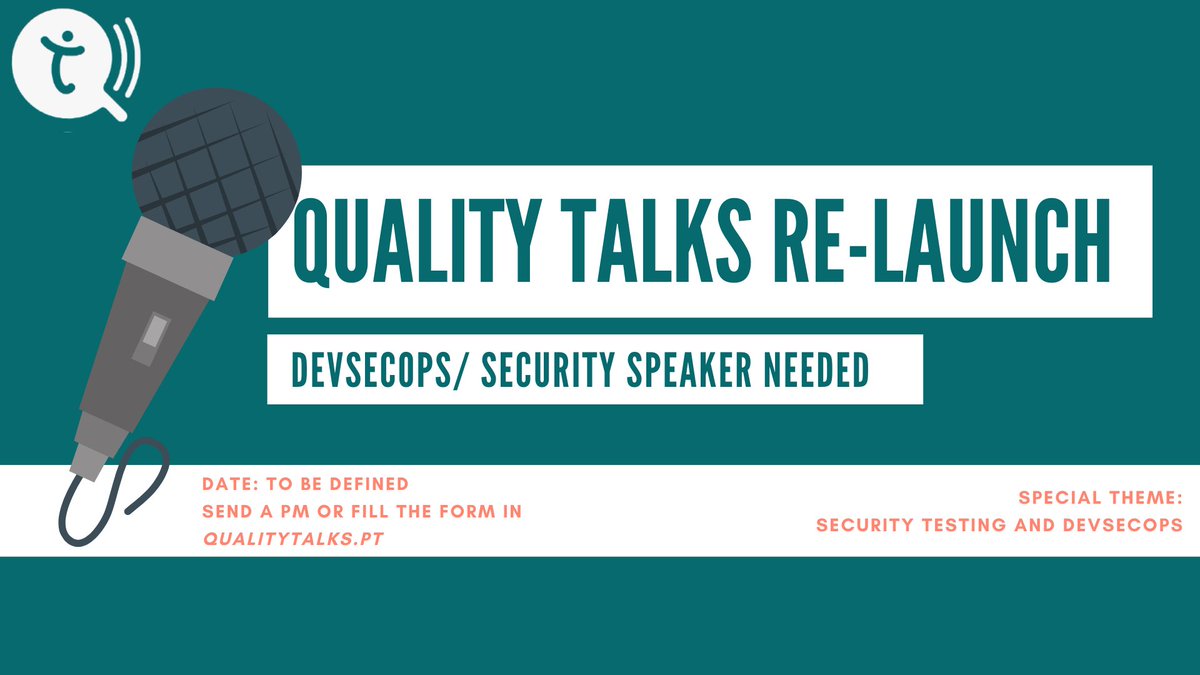 kulakova_lina's tweet photo. Looking for a DevSecOps/ security expert for the #QualityTalks meetup :) Any volunteer?
#devsecops #testing #security #meetup https://t.co/A0nJRyJ5VI