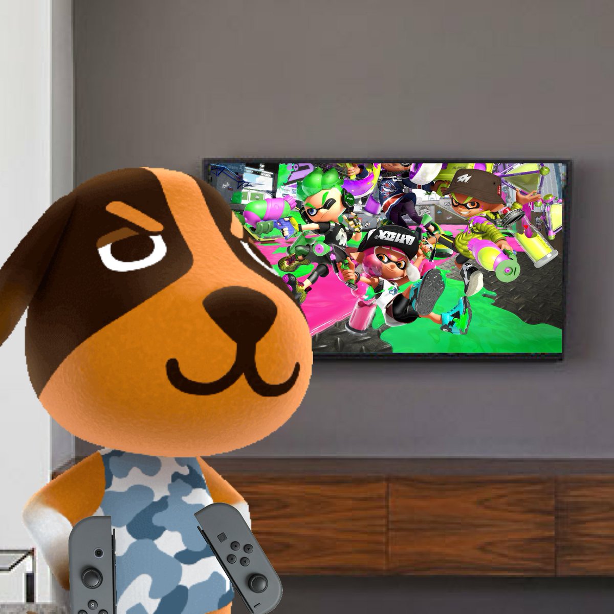  @sweetbayghost Butch playing Splatoon