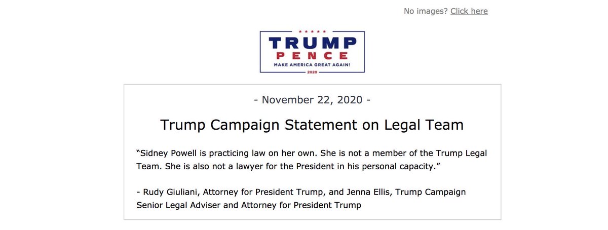 Imagine being axed for craziness from a legal team that includes Rudy Giuliani! 

This is like when Guns and Roses booted Steven Adler for drug use.