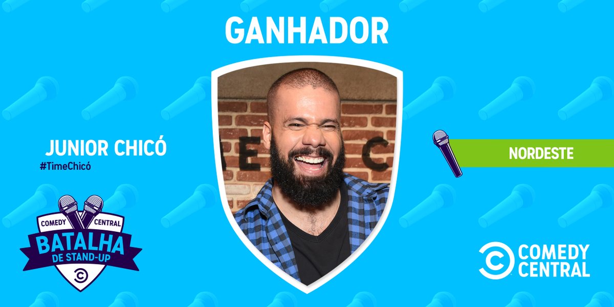 ComedyCentralBR's tweet photo. A região Norte escolheu seu segundo representante e quem vai pra final com o #TimeRM é o #TimeChico! Vai ser uma #BatalhaDeStandUp ÉPICA, hein? https://t.co/EWfOc9Tsw3