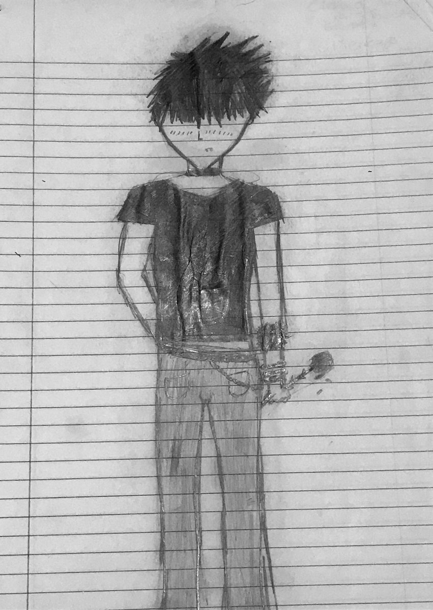 I found an old notebook (I was probably 12-13?) please acknowledge my emo figure drawing glow up 