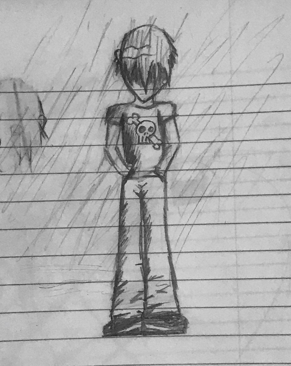 I found an old notebook (I was probably 12-13?) please acknowledge my emo figure drawing glow up 