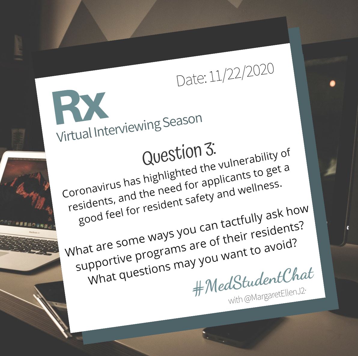 Coronavirus has highlighted the vulnerability of residents &amp; the need for applicants to get a good feel for resident safety &amp; wellness. 

What are some ways you can tactfully ask how supportive programs are of their residents? What questions may you want to avoid?
#MedStudentChat