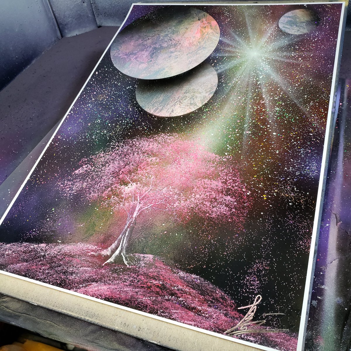 A3 297×420 伝説の桜 #スプレーアート #スプレーアーティストShinichi