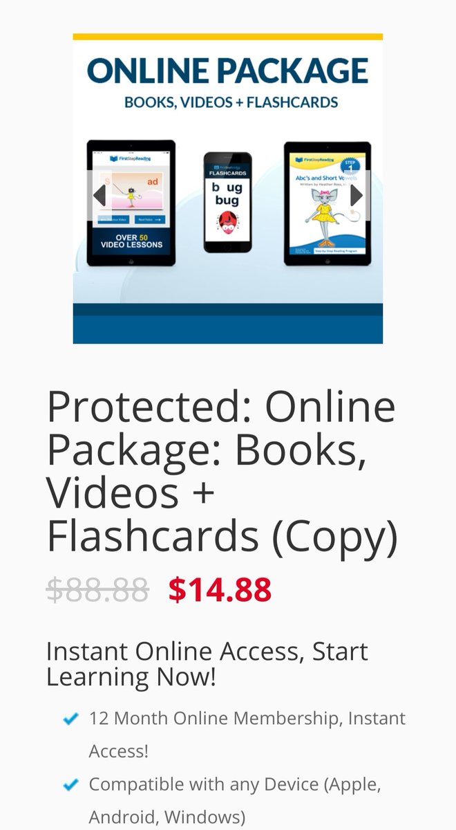 FirstStepReadin's tweet image. Black Friday Sale! 
FirstStepReading's Online Learning program is on sale! Online Books, flashcards, and learning videos

40% off with this link *** (Now Only $15) !!!
firststepreading.com/product/online…
Code: read

#FirstStepReading #blackfridaysale #gift