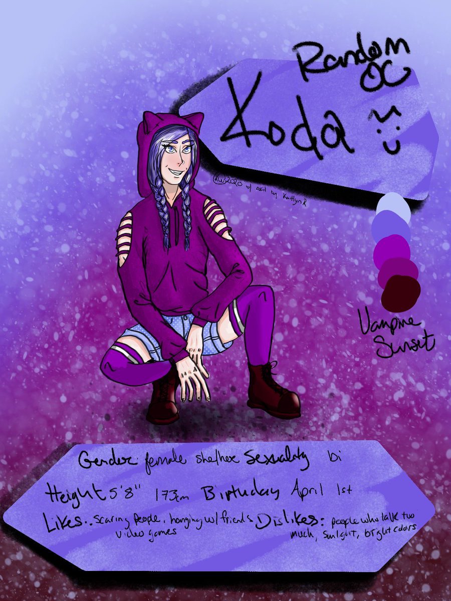 Kinsey_Winsey's tweet image. Been practicing some more. Have a fun system of random OCs where I start with a color palette and fill in as I go. Some are created with help of friends! Still figuring out me and my style. Also I need to count up my hours on digital. #art #digitaldrawing #randomOC