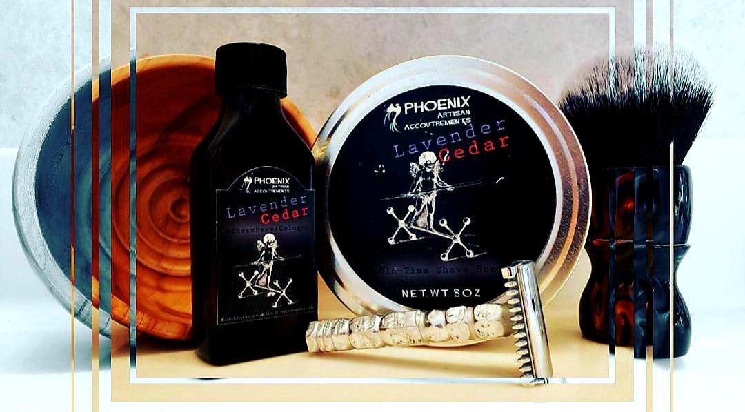 LettuceRemember's tweet photo. #SundayCedar #SOTD with "Lavender Cedar" Shaving Soap &amp; Aftershave by @Phoenix_Shaving ~ Bowl &amp; brush by Colorado Razor Designs ~ Razor by Rod George Shaving Designs #WetShaving #Razor #ArtisanSoap #ArtisanPerfumery https://t.co/m2qFfm5wxB