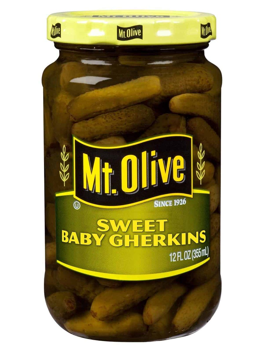 And don't forget about the cornichon's single cousin, the sweet baby gherkin. Other sweet pickles wish they could. These little snacks give you all the satisfaction of their sour relatives but with less bite all the satisfaction