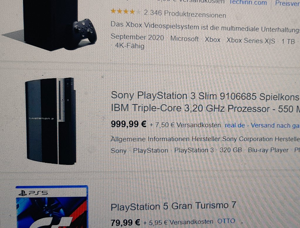 sirklausimausi's tweet photo. Fuck auf ps5 hole mir die neue ps3 für 999.99 Euro @avocadogucci https://t.co/9N4XsgDwBy