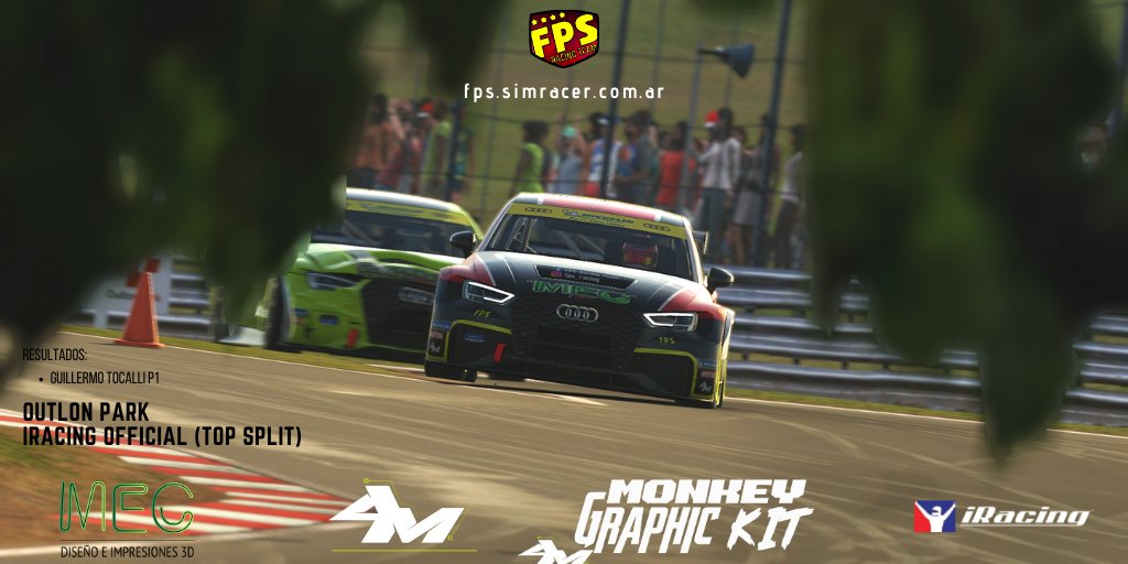 FPS_Racing_Team's tweet photo. ¡¡WIN, WIN!!
Después de algunas semanas intentando capturar el primer escalón del podio, @guilletocalli logró el objetivo en la IMSA MIchelin Pilot de @iracing a bordo de su Audi RS3 LMS.
Gracias sponsors:
#Mec3D
#AM_ePhotography
#MonkeyGraphicKit
#VamosFPS https://t.co/aomjI5zk4u