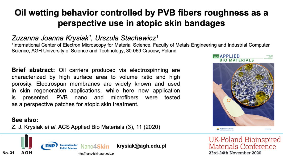 ukplbioinspired's tweet photo. Check out poster 31 (Zuzana Krysiak) for the 
@UKPLBioinspired
 #conference #UKPLBioinspired #bioinspired #materials #OnlinePosterSession https://t.co/k1gM4gIKMM