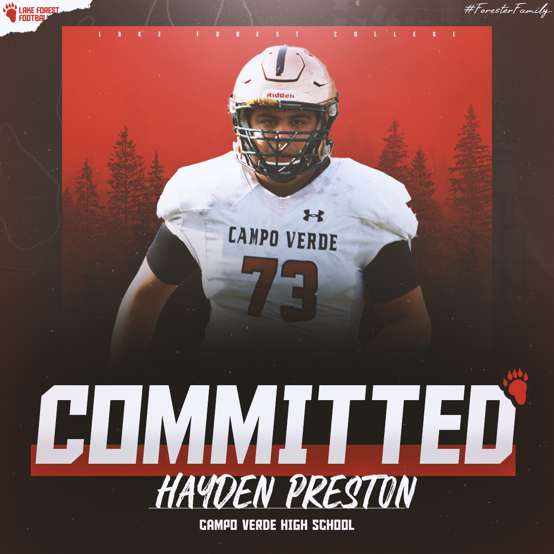 HAPreston73's tweet photo. Committed!  Thank you to @LFC_FOOTBALL for the opportunity, I am eager for the next chapter!  @ryanfreeman1111 @CoachPerrone @RonTBAOL @cvhscoyoteclub @gridironarizona #ForesterFamily #GoForesters #RockStandard https://t.co/AshgmCKyeq