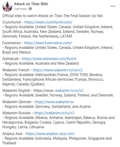 List of media, Attack on Titan Wiki