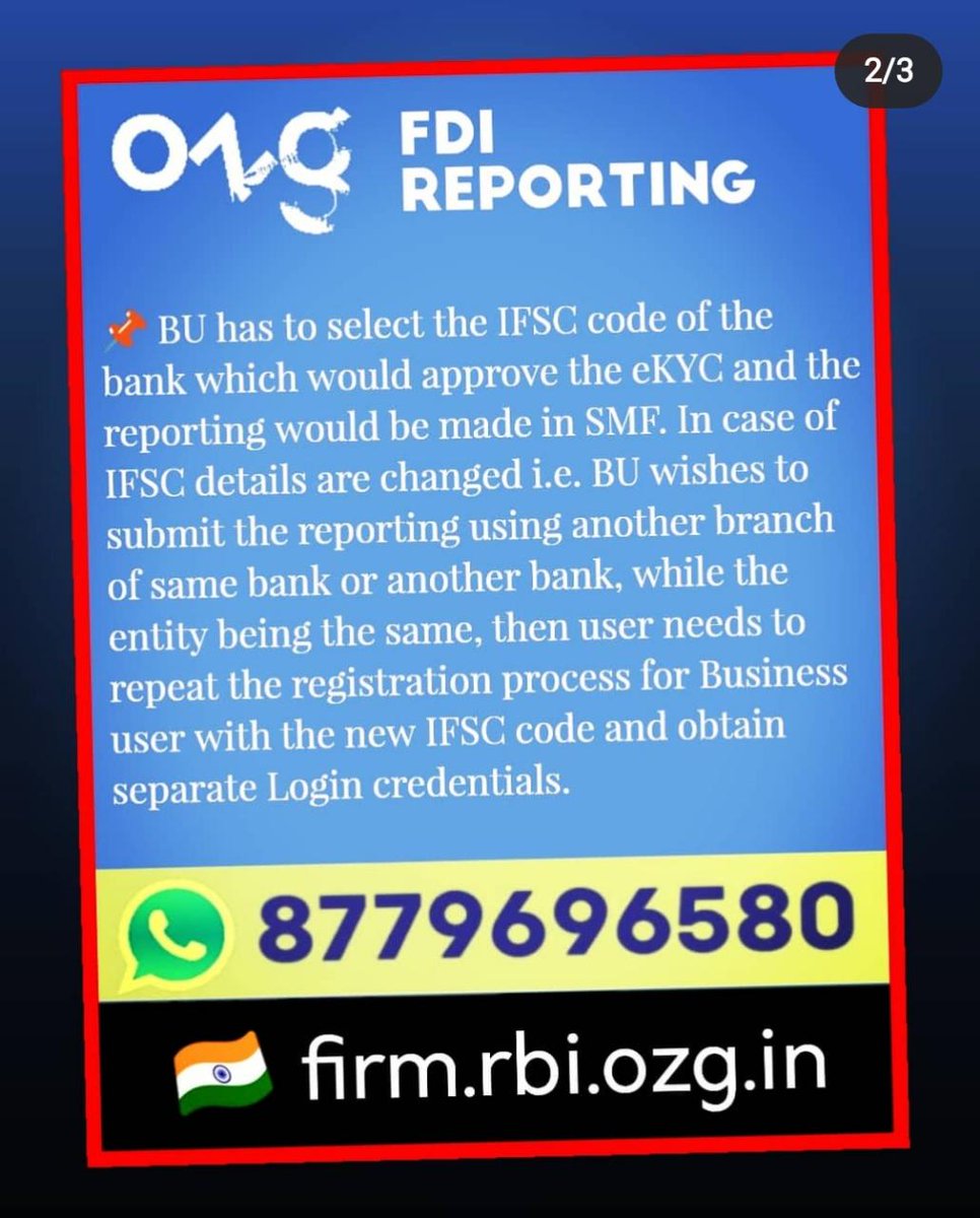 Ozg 🇮🇳 WA.me/8779696580
Go to Blog: firms.rbi.ozg.in
Group: Fb.com/RBIcompliance⠀
⠀
#fema #rbicompliance #ecb #smf #nriinvestment #apr #smf #ForeignDirectInvestment #ozglaw #femaconsultant #ozgfinance #propertyfinance #fdilimit #propertyinvestment #ozglawyers