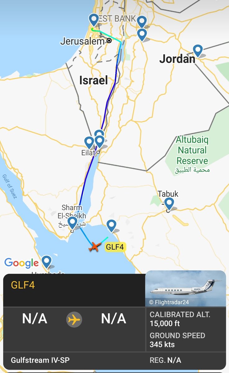 avischarf's tweet image. ABSOLUTELY rare Israeli flight direct to new Saudi mega-city Neom on Red Sea shore
It was Bibi's ex-fav bizjet t7-cpx. Back to Tel Aviv after 5 hours on ground