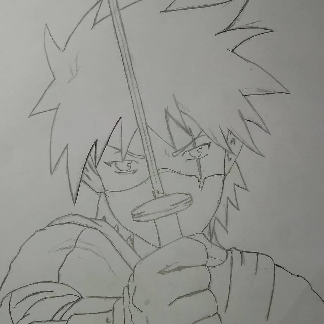 COMO DESENHAR O KAKASHI - NARUTO 