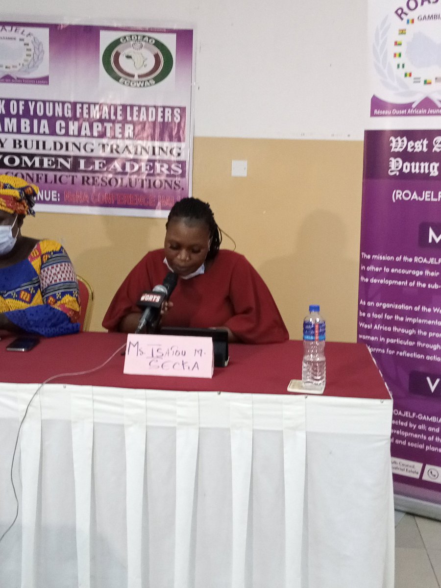 ROAJELF GAMBIA CHAPTER in partnership with NOPSWECO held a two day capacity building training for young Female Leaders on Conflict Resolution. The event is meant to target other CSOs to draft recommendations in terms of peace building in the country.